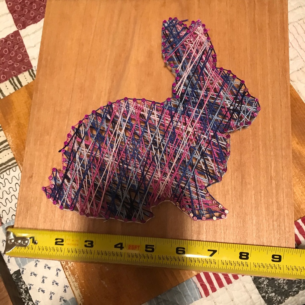 Handmade stringart bunny - Picture 4 of 5